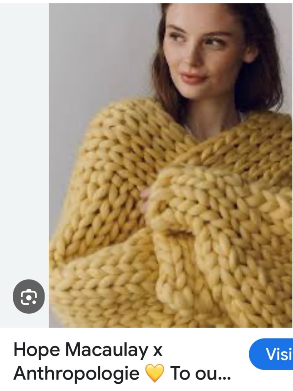 Hope Macaulay handmade Colossal Chunky Knit Cardigan - Yellow  S/M size